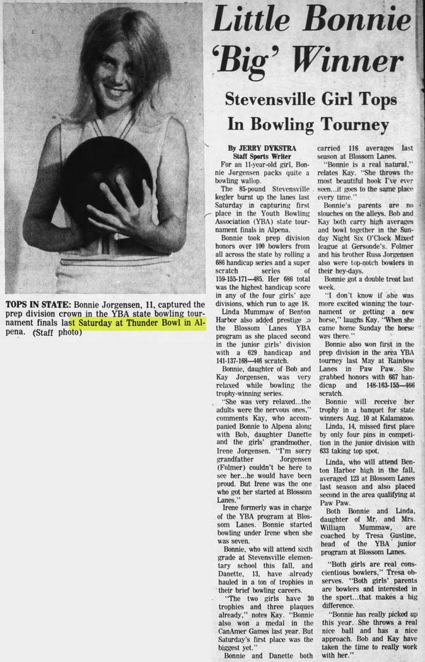 Thunder Bowl Lanes - Jun 27 1975 Youth Champ